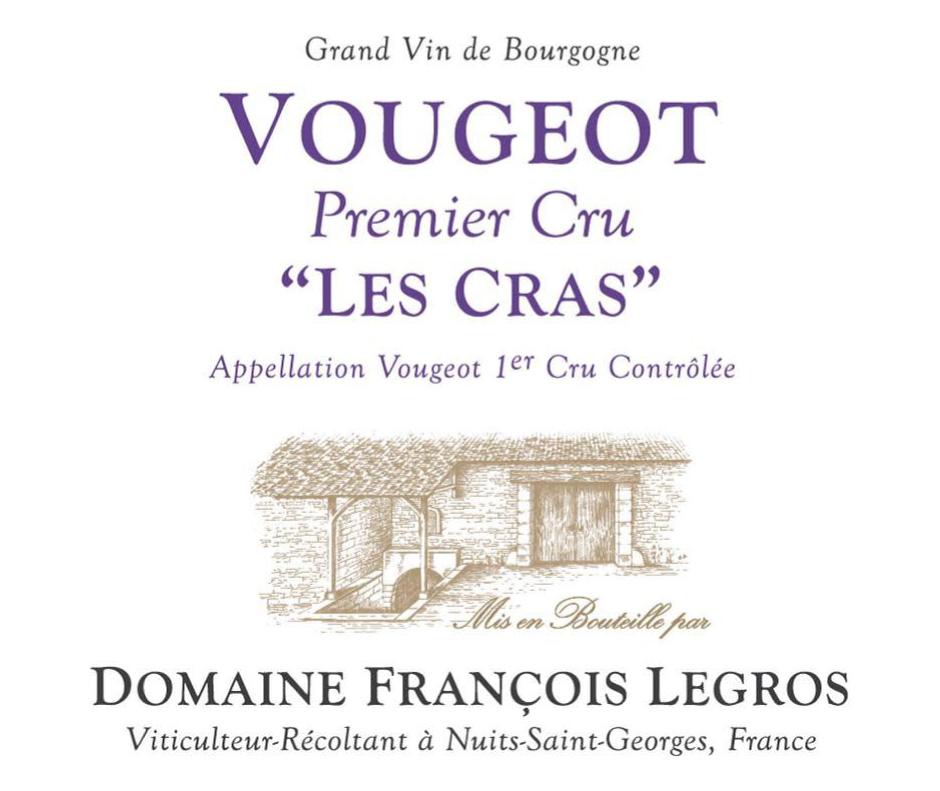 Domaine Francois Legros - 	Vougeot 1er Cru Les Cras label