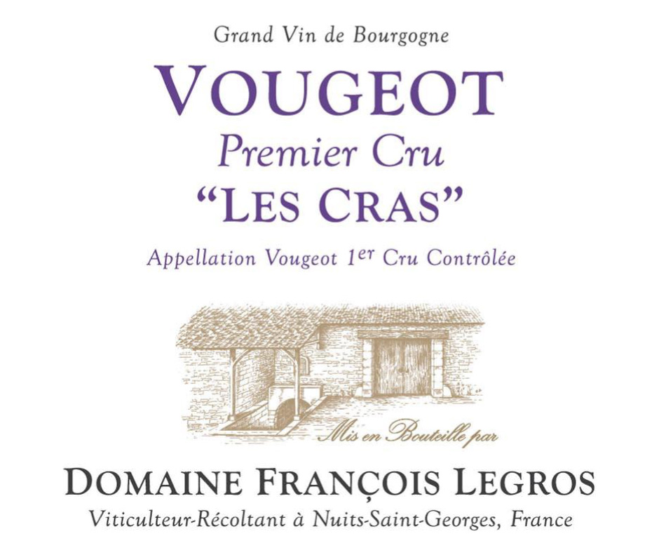 Domaine Francois Legros - Vougeot 1er Cru Les Cras label