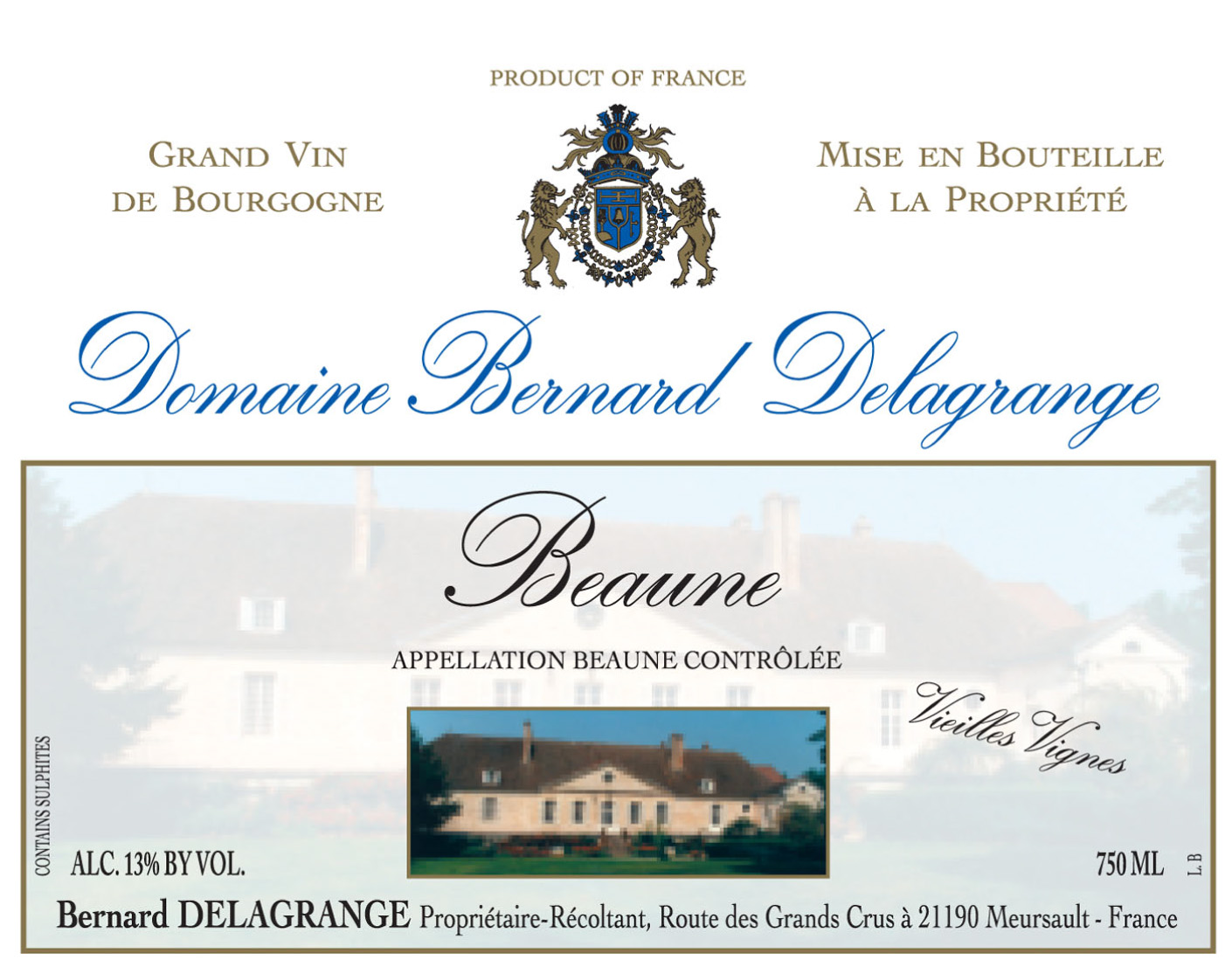 Domaine Bernard Delagrange - Beaune red - les Prevoles label