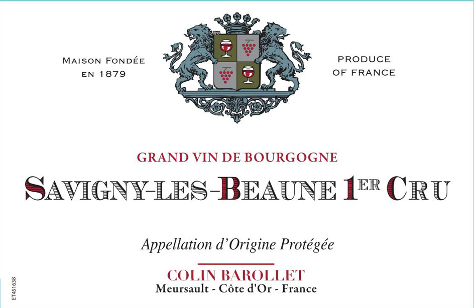 Colin Barollet - Savigny les Beaune 1er Cru label
