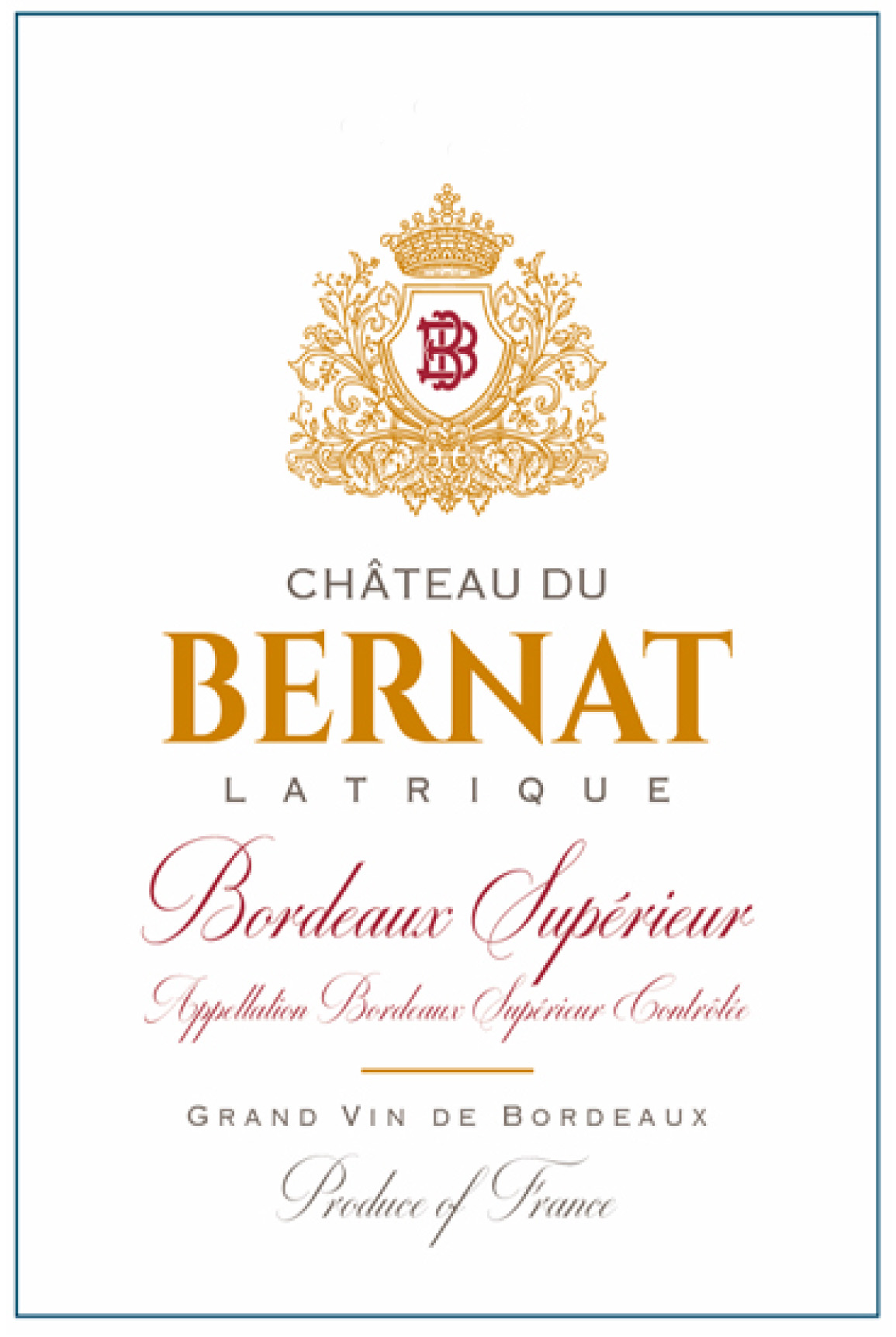 Chateau du Bernat - Latrique label