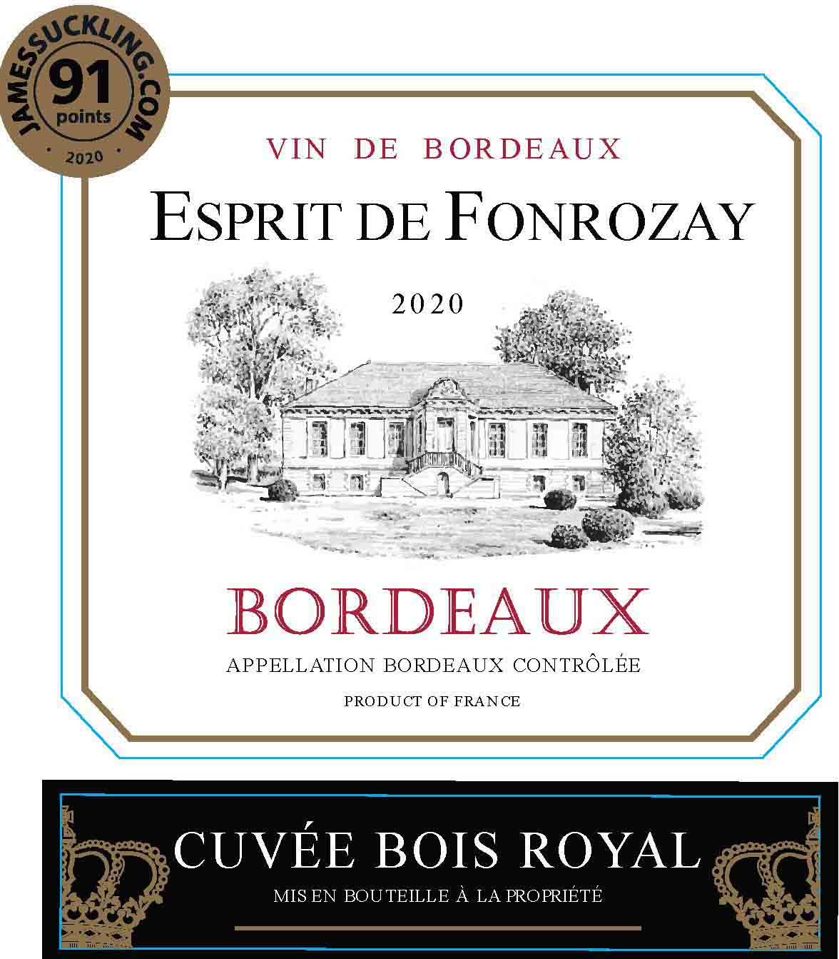 Esprit de Fonrozay - Cuvee Bois Royal label