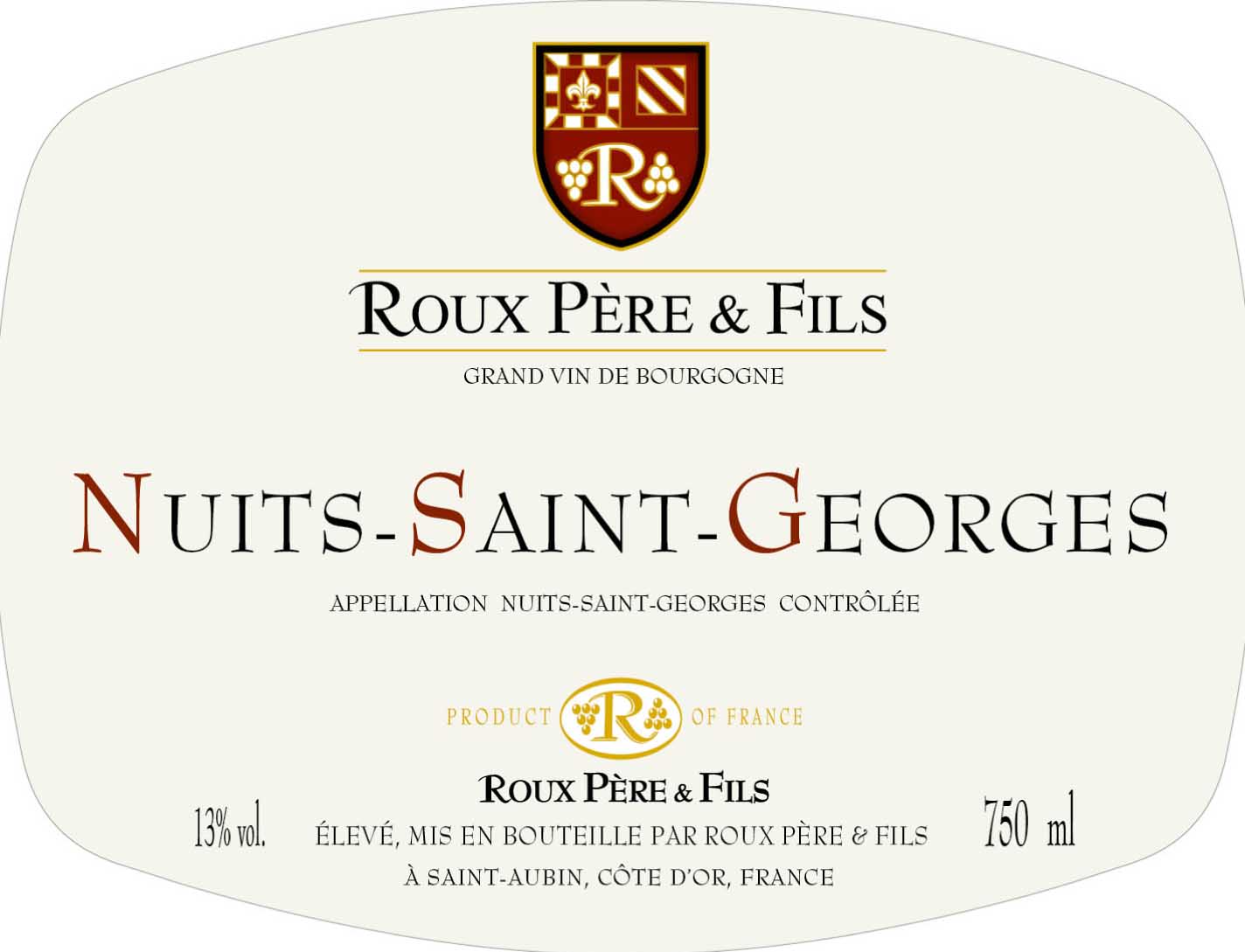 Famille Roux - Nuits Saint Georges label