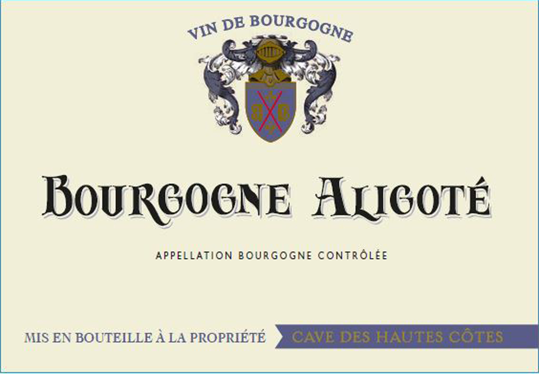 Cave des Hautes Côtes - Bourgogne Aligote label