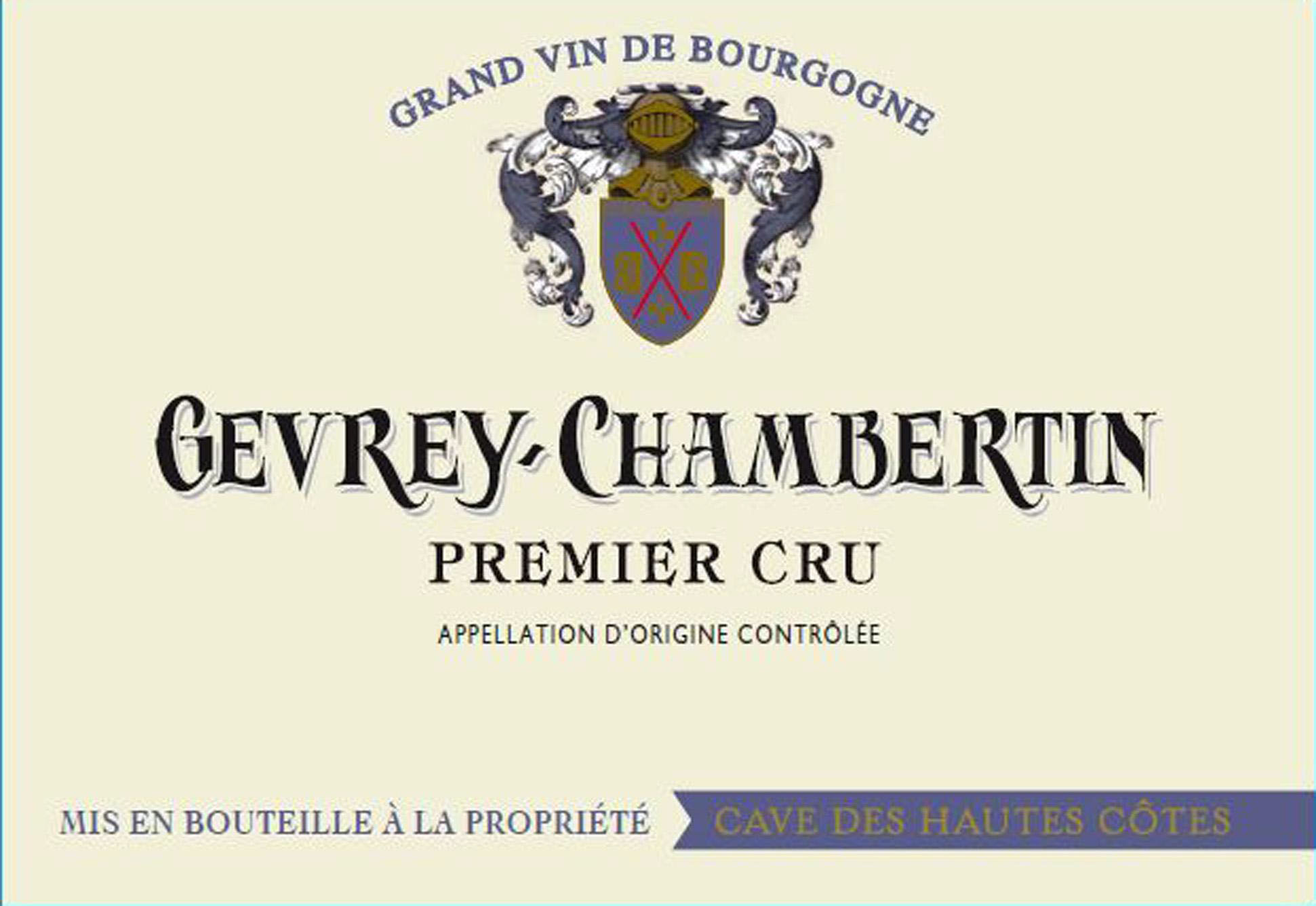 Cave des Hautes Côtes - Gevrey Chambertin 1er Cru label
