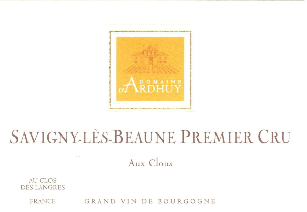 Domaine d'Ardhuy - Savigny les Beaune 1er Cru Red - Aux Clous label