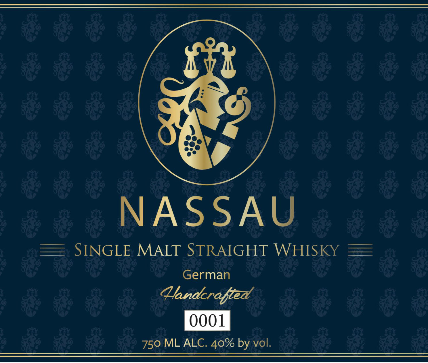 Nassau Single Malt Straight Whisky label