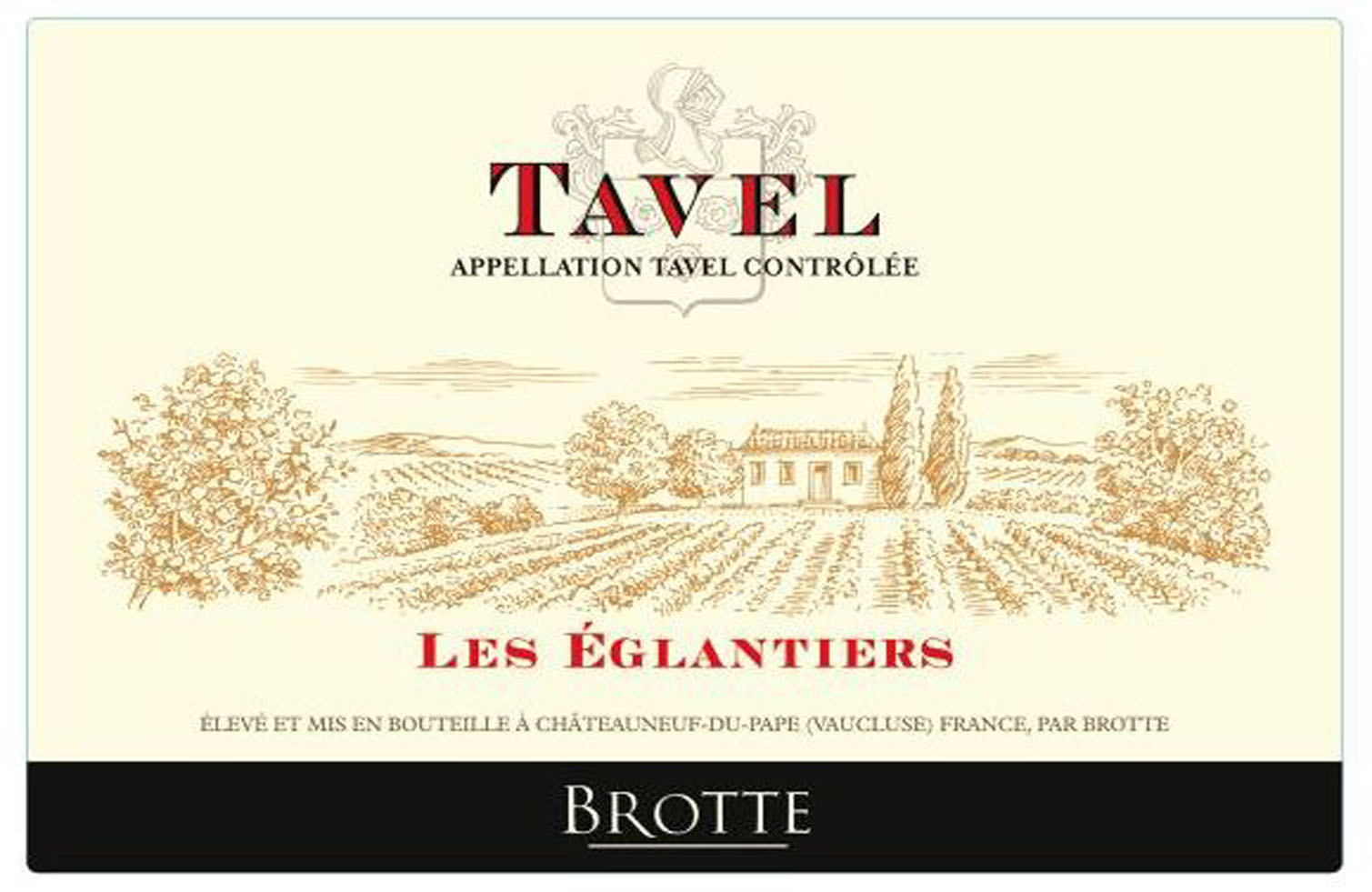 Brotte - Les Eglantiers - Tavel label