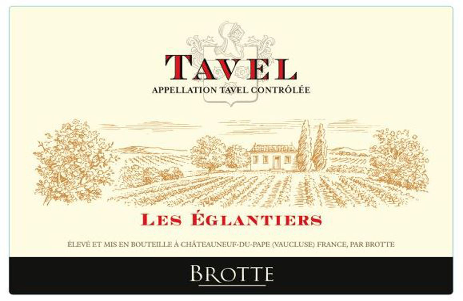 Brotte - Les Eglantiers - Tavel label