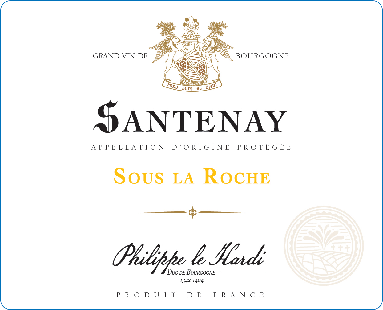 Philippe le Hardi - Santenay Blanc - Sous la Roche label