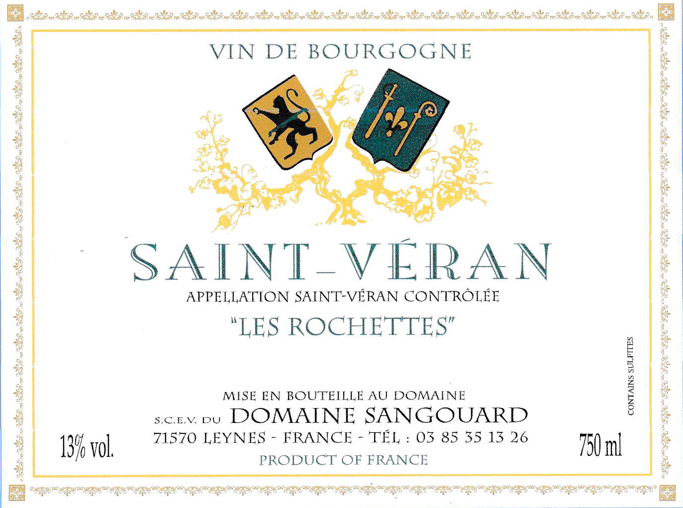 Domaine Sangouard - Saint Veran label