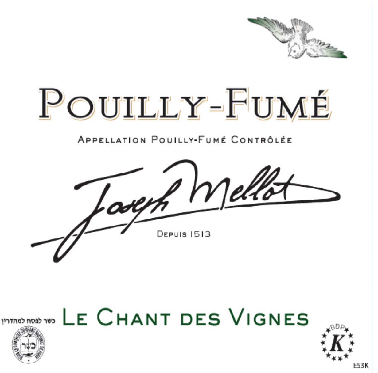 Joseph Mellot - Pouilly Fume label
