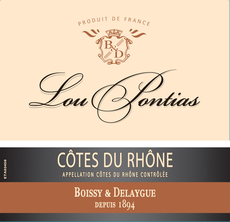 Boissy & Delaygue - Lou Pontias Rouge label