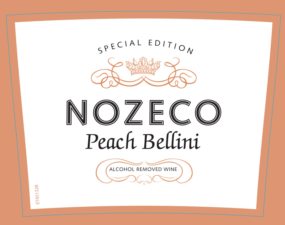 Nozeco Peach Bellini label