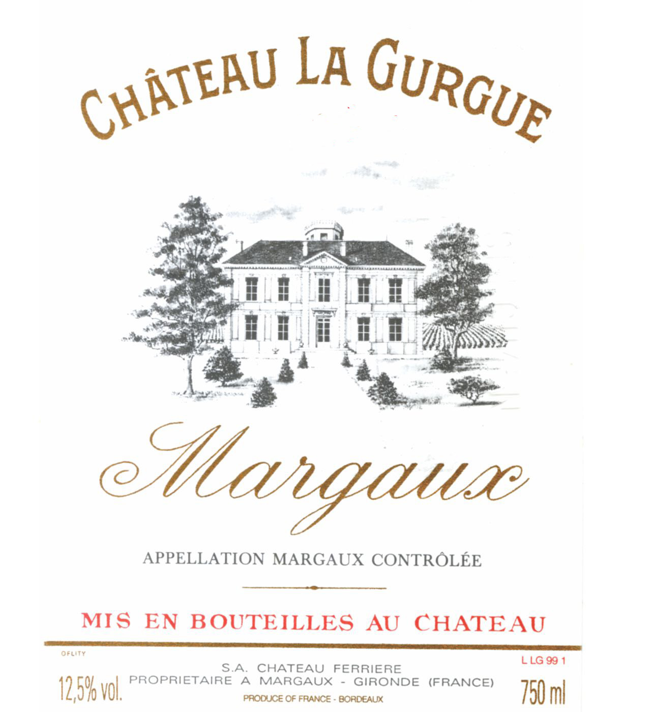 Chateau La Gurgue label