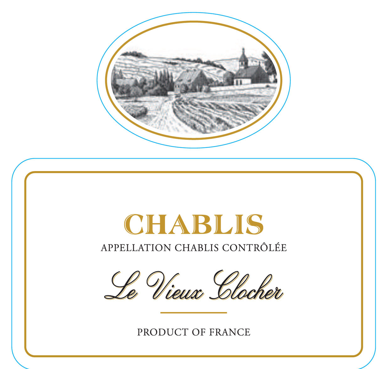 Le Vieux Clocher - Chablis label