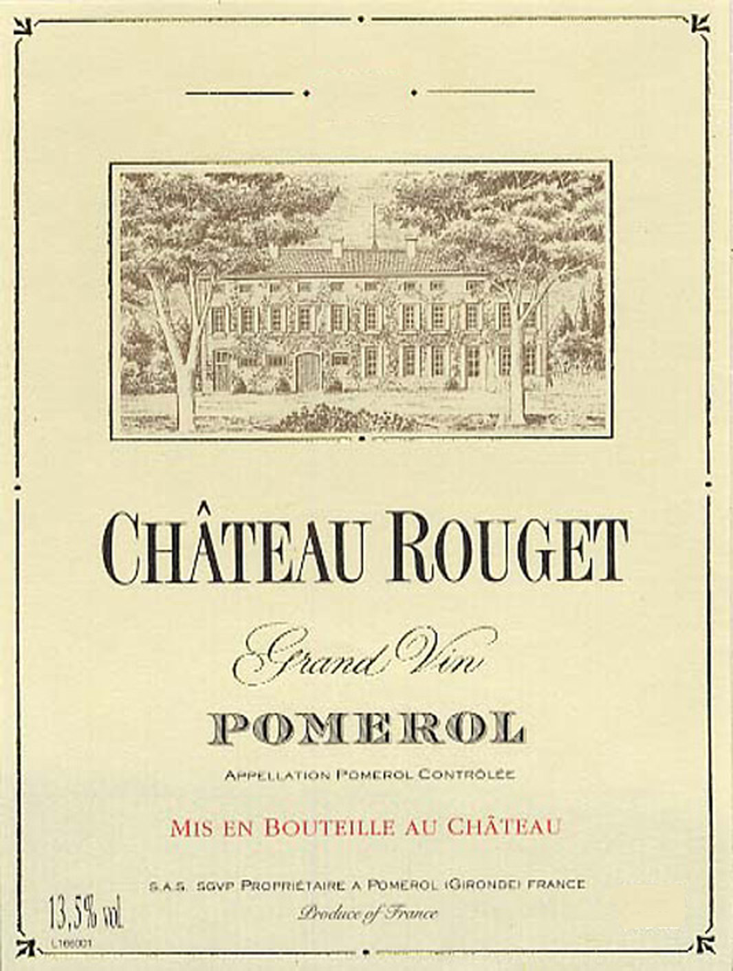 Chateau Rouget label