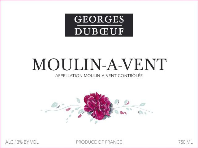 Georges Duboeuf - Flower Series - Moulin a vent label