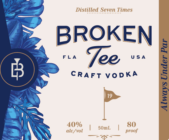 Broken Tee Craft Vodka label