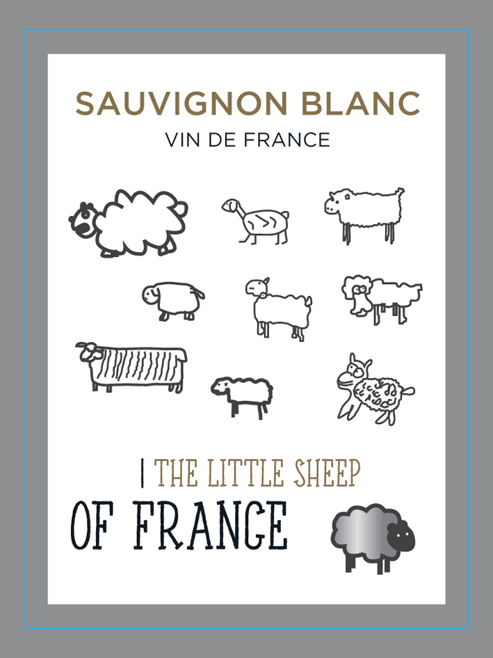 The Little Sheep of France Mini - Sauvignon Blanc label