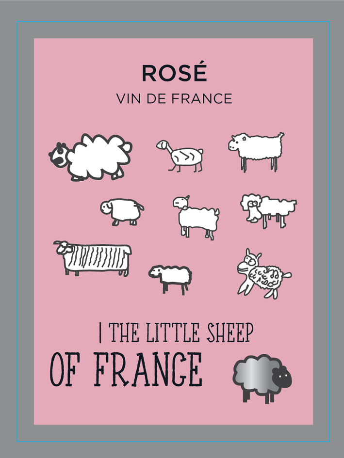 The Little Sheep of France Mini - Rose label