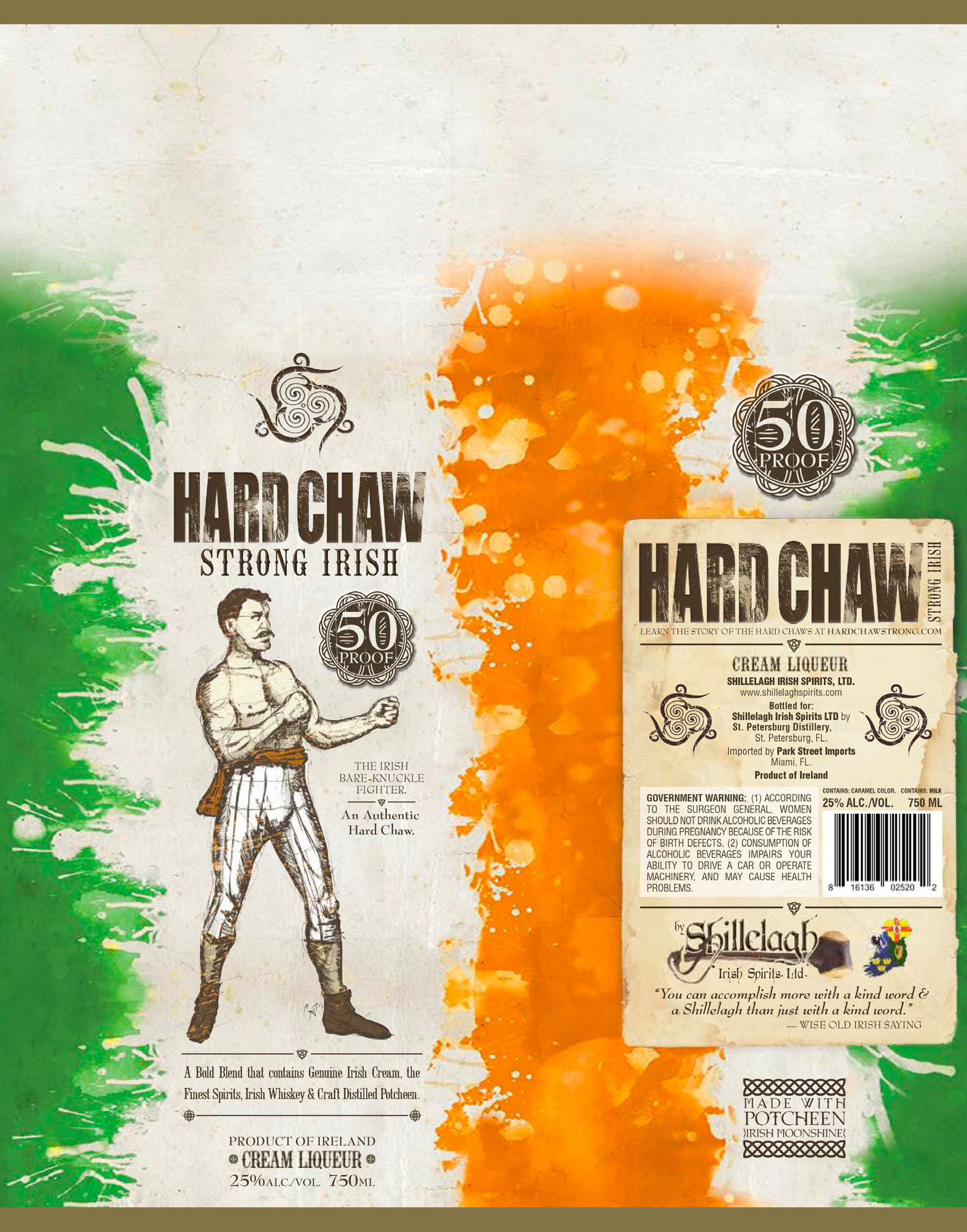 Hard Chaw - Strong Irish Cream label