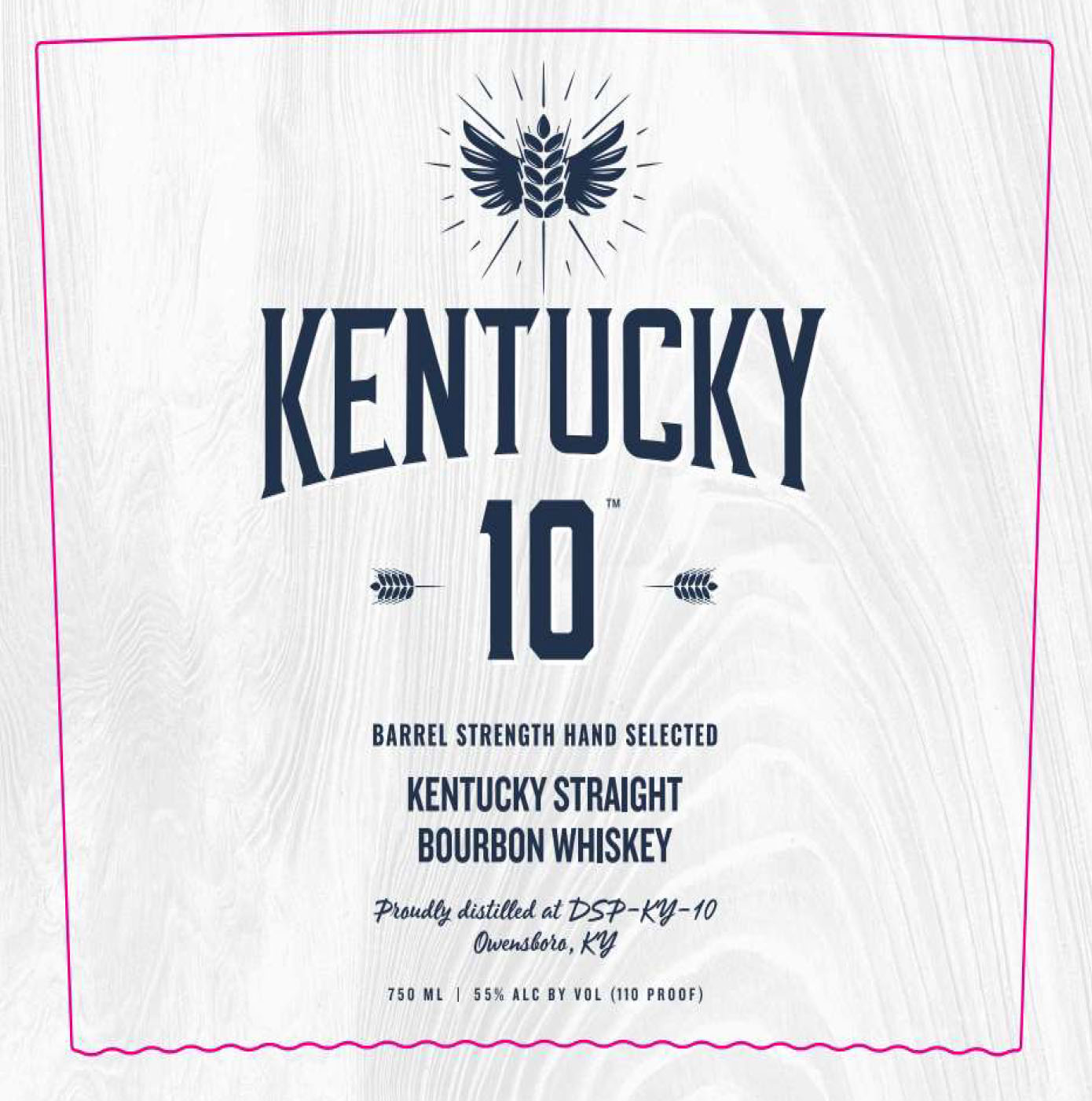Kentucky 10 - Barrel Strength Bourbon label
