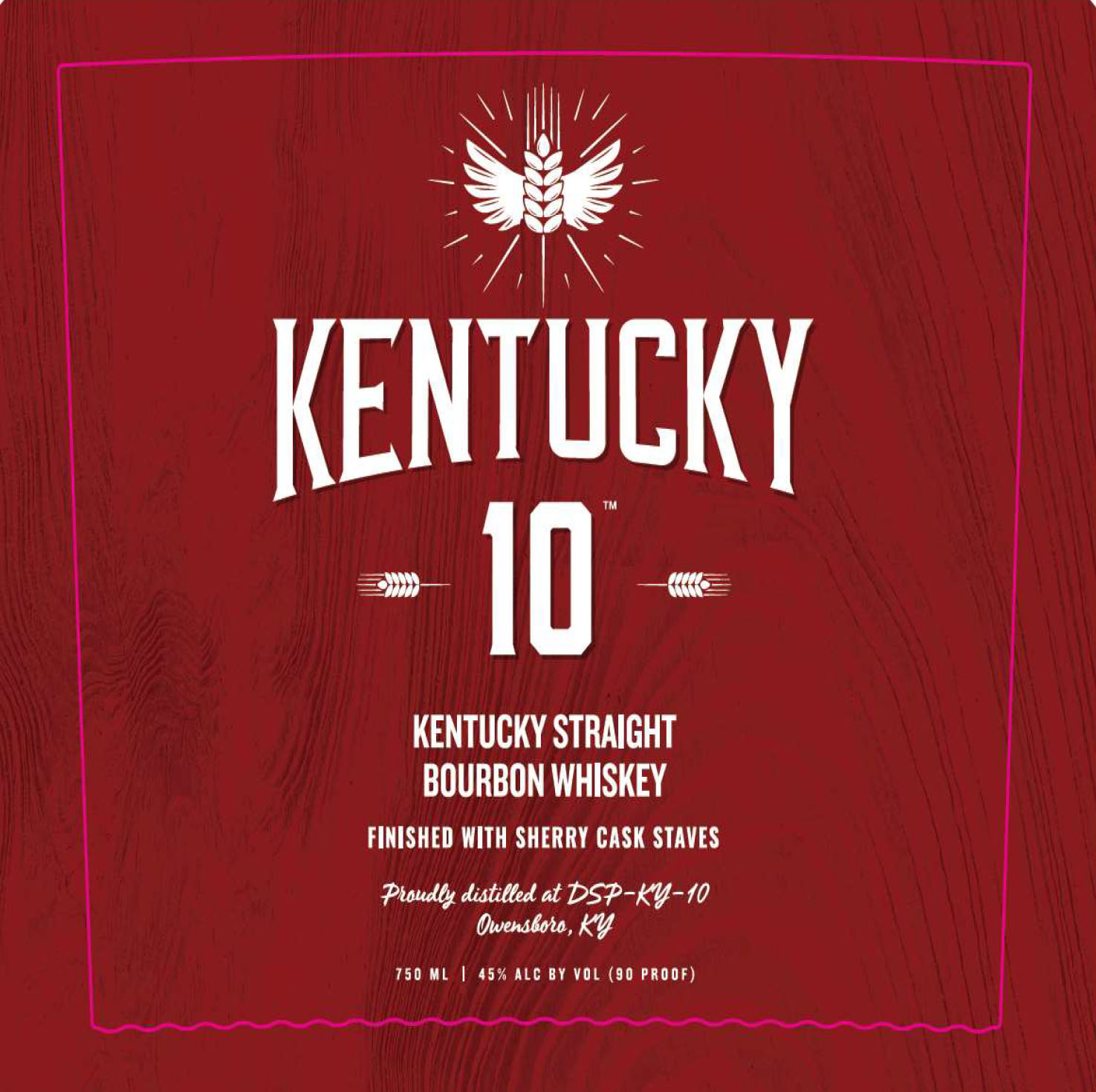 Kentucky 10 - Sherry Stave Finished Bourbon label