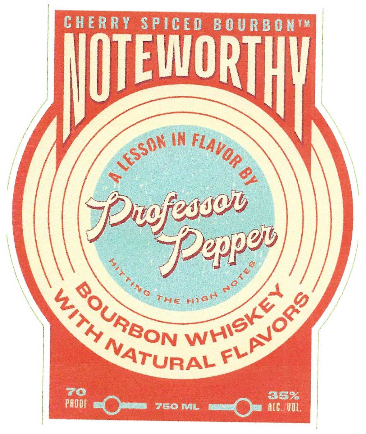 Noteworthy - Cherry Spiced Bourbon Whiskey label