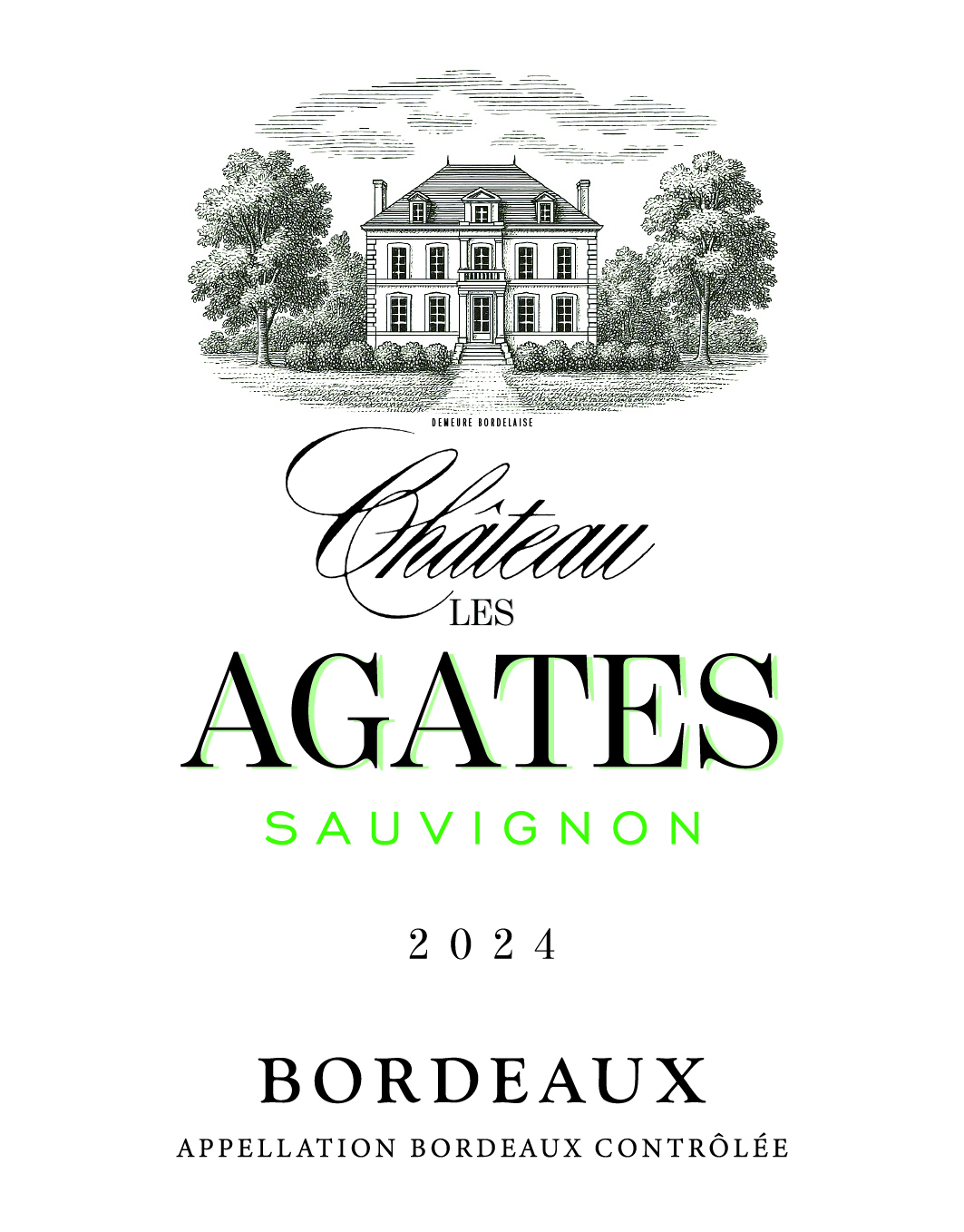 Chateau Les Agates - Sauvignon label
