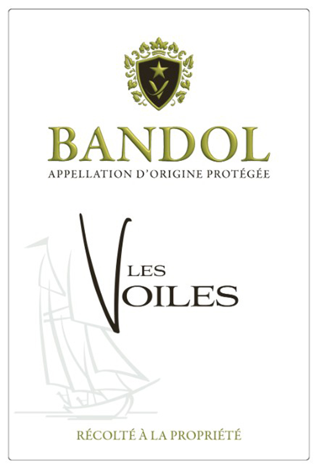 Les Voiles - Bandol Rose label