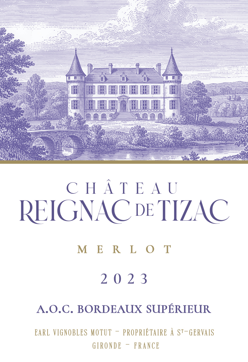Chateau Reignac de Tizac - Merlot label