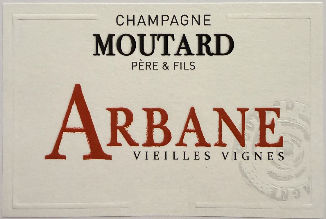 Champagne Moutard - Vieilles Vignes Arbane label