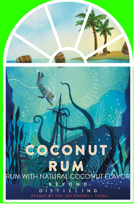 Beyond Distilling - Coconut Rum label