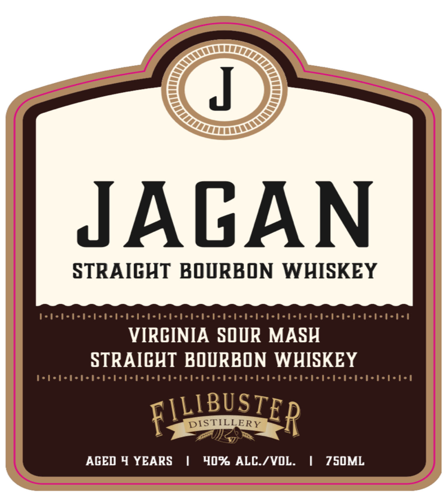 Filibuster Jagan Straight Bourbon Whiskey label