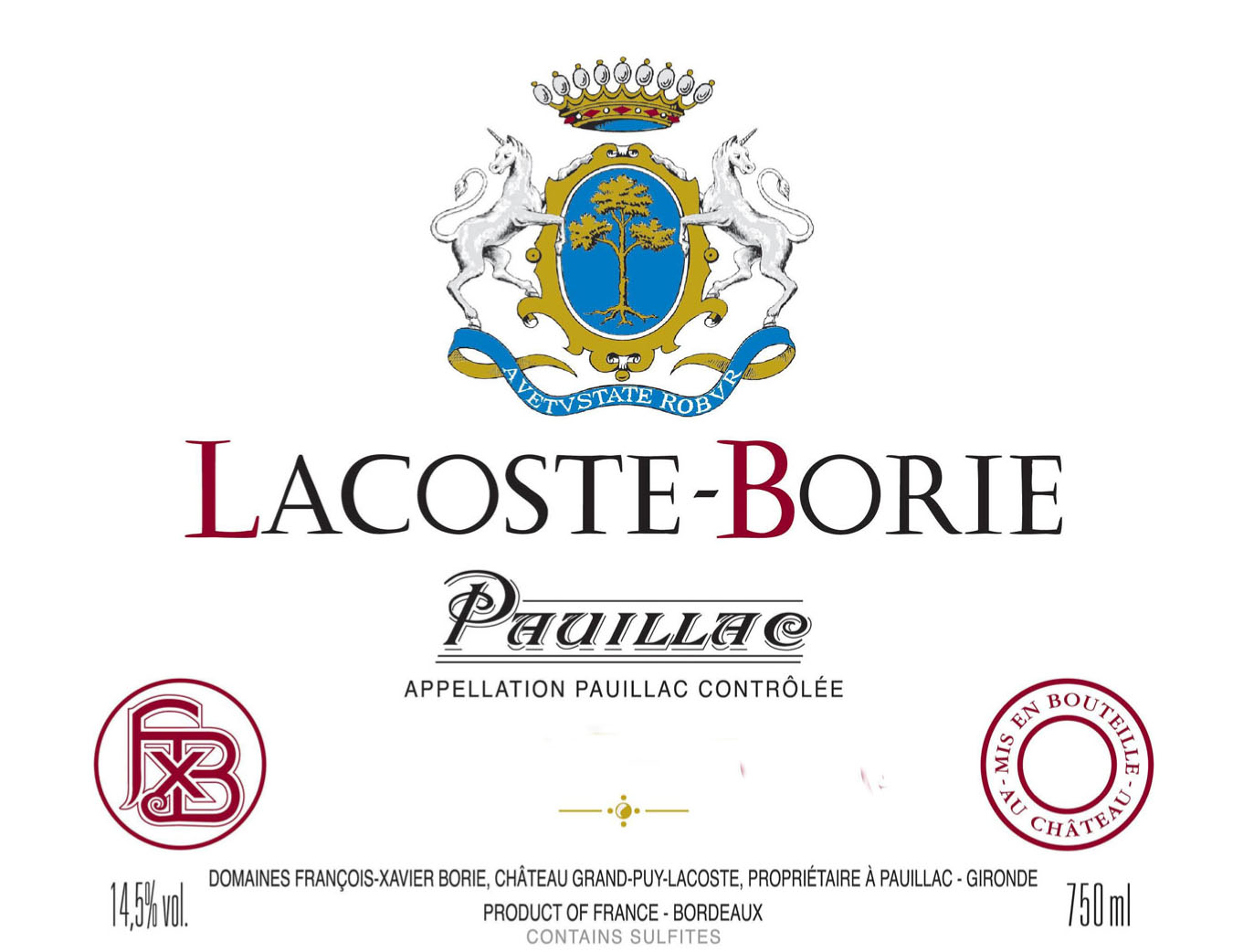 Lacoste-Borie label