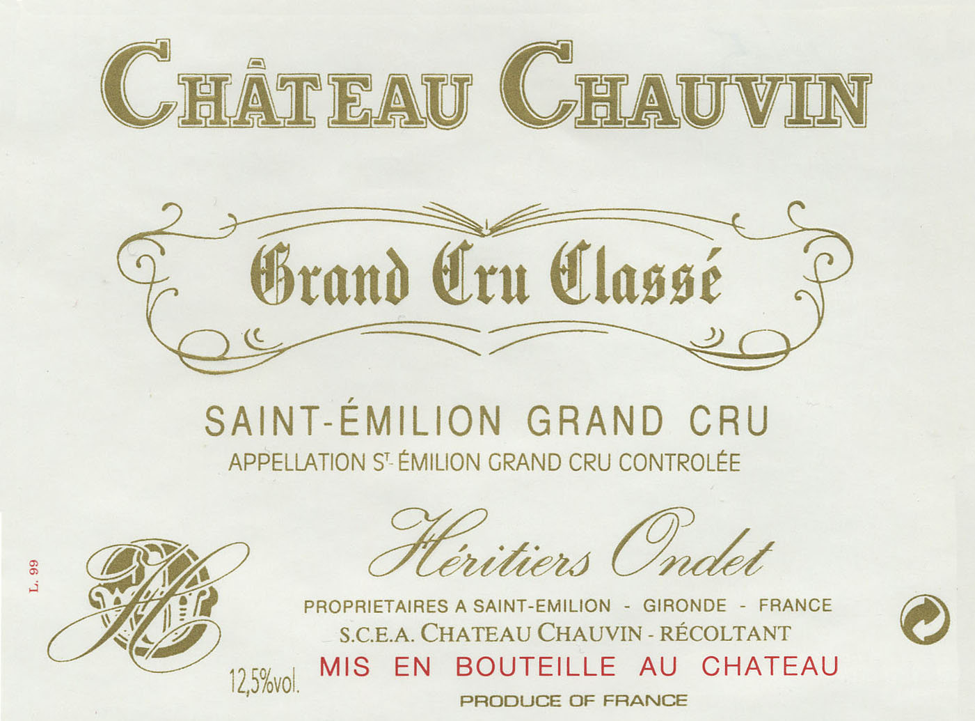 Chateau Chauvin label
