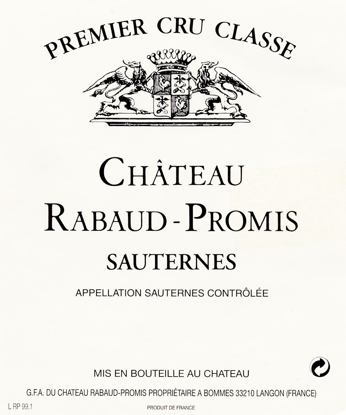 Chateau Rabaud-Promis label
