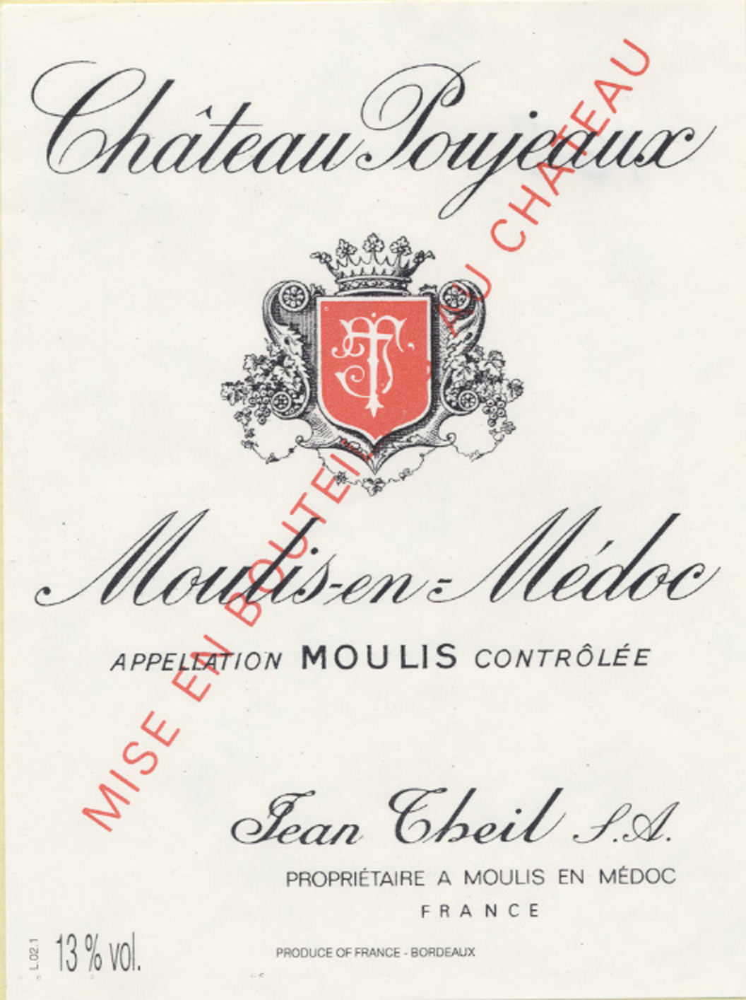 Chateau Poujeaux label