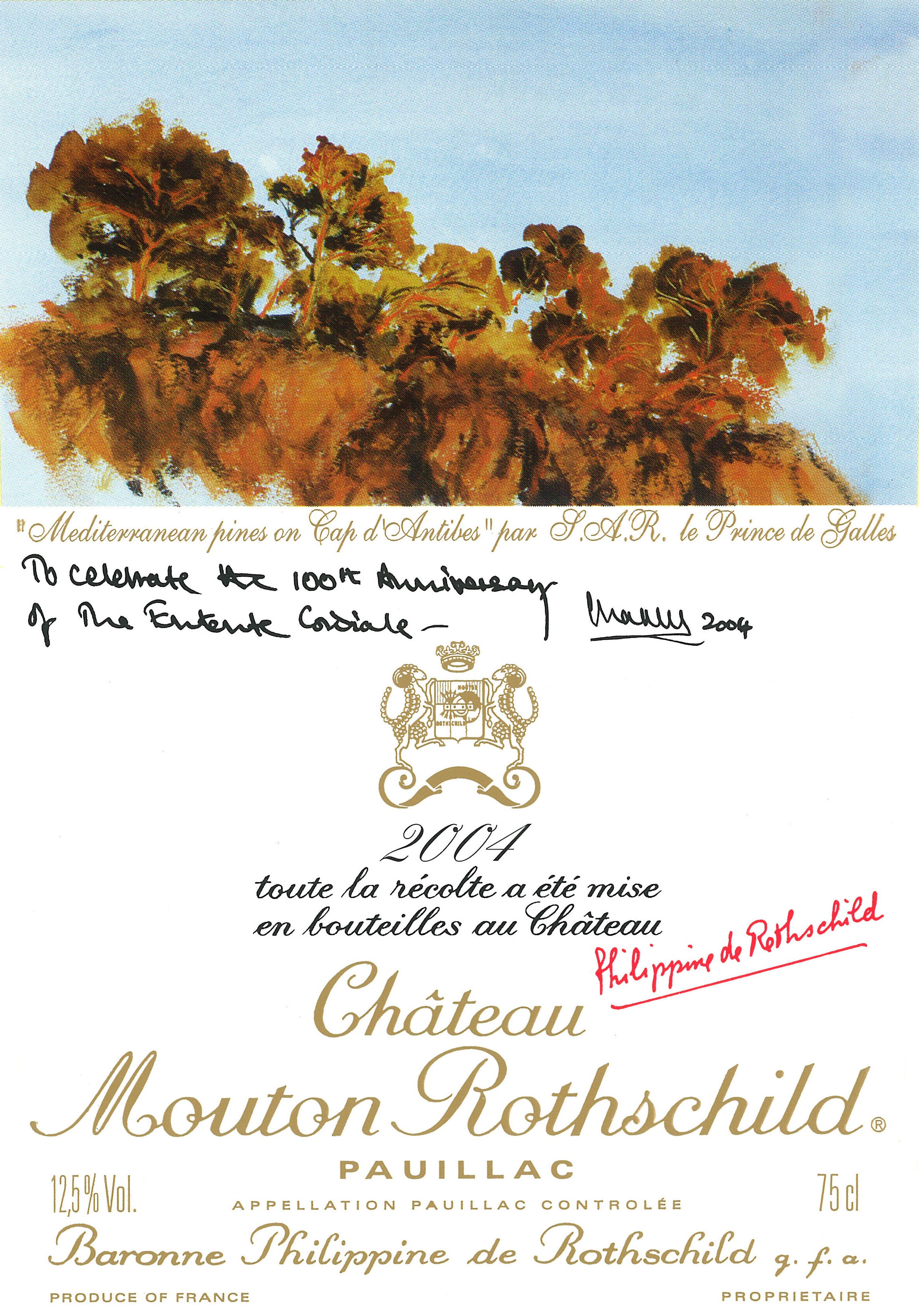 Chateau Mouton Rothschild label