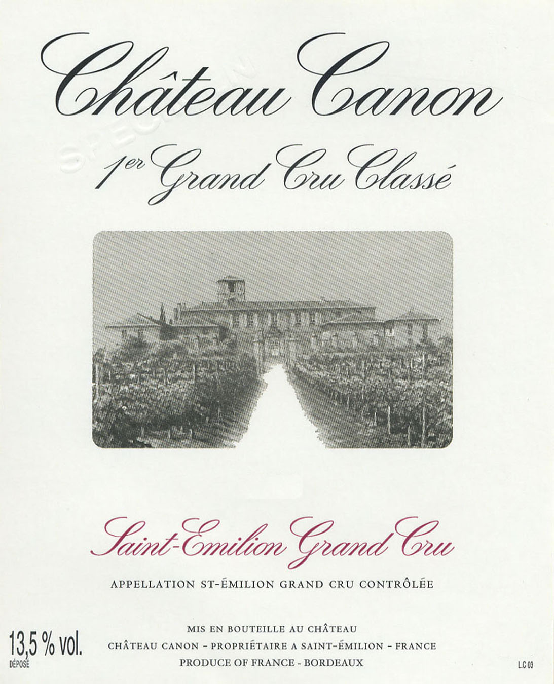 Chateau Canon label