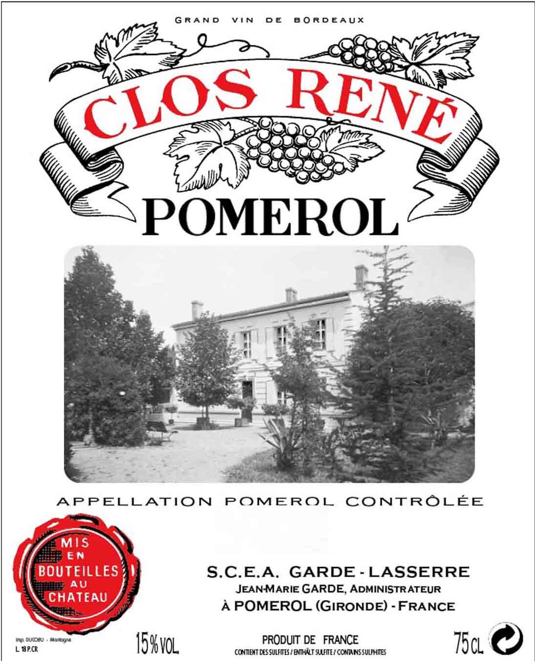 Clos Rene label