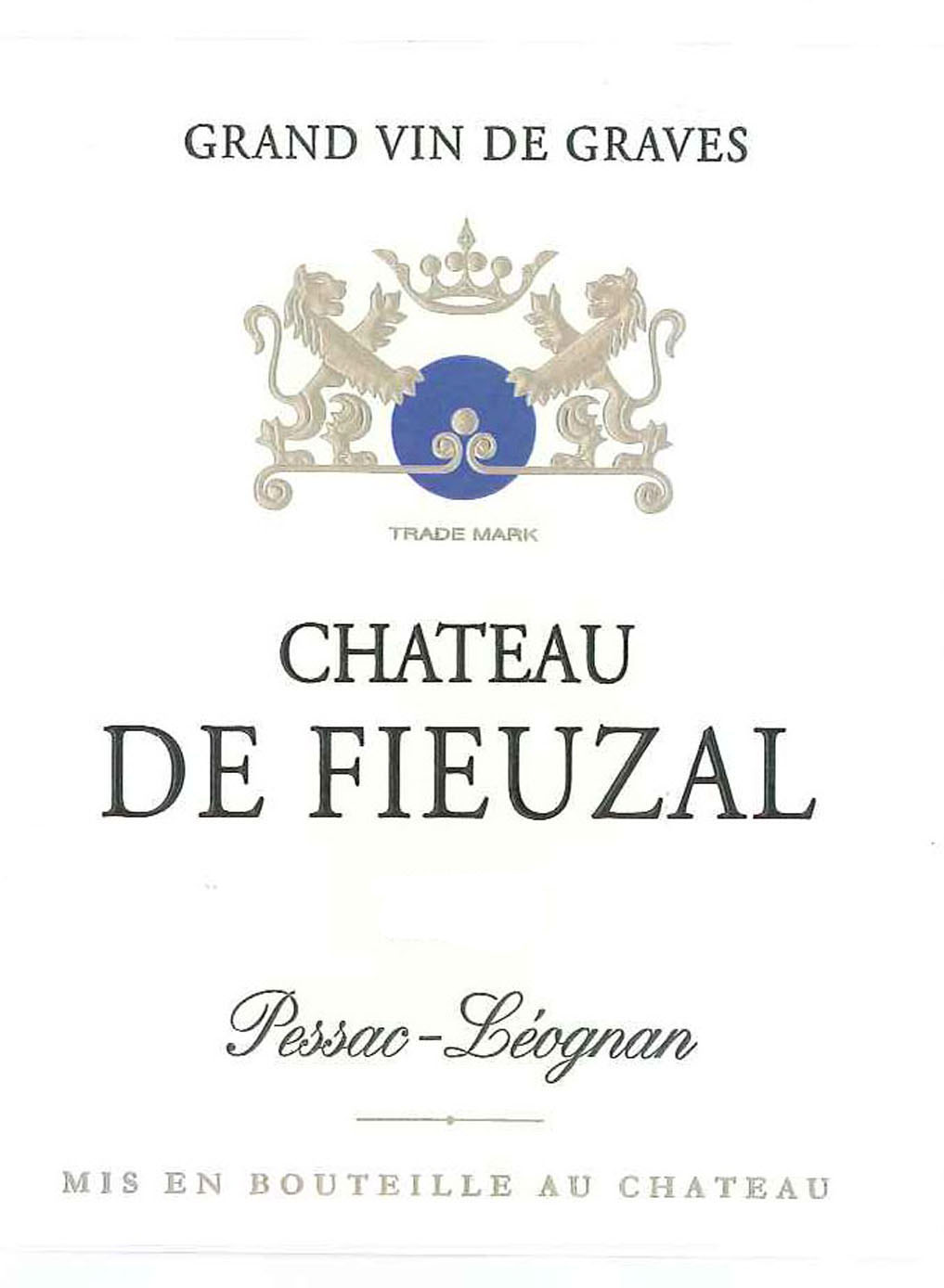 Chateau De Fieuzal Blanc label
