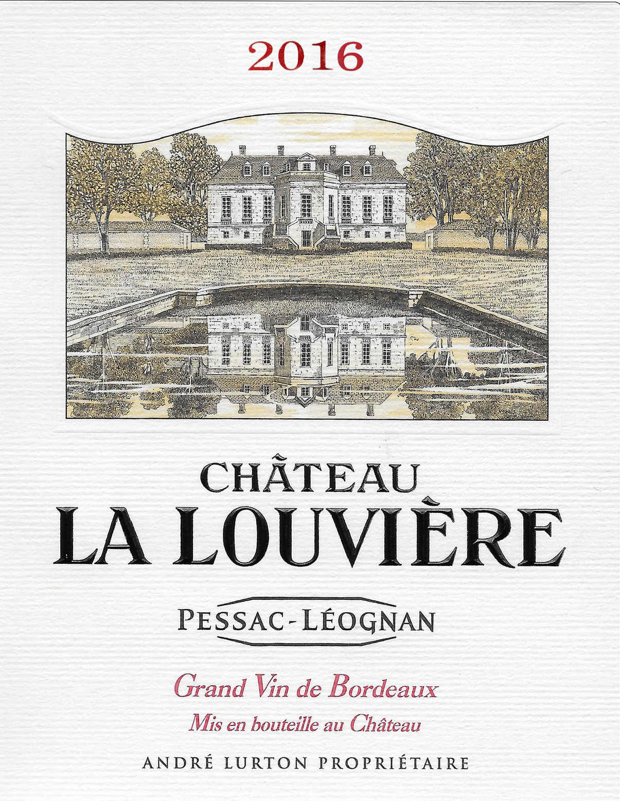 Chateau La Louviere Rouge label