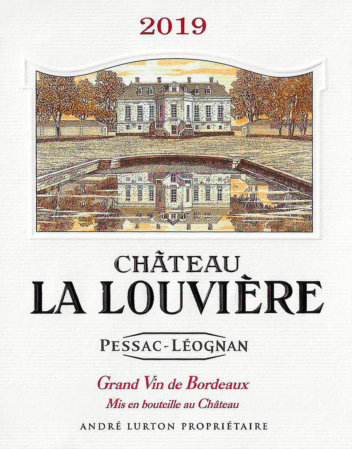 Chateau La Louviere Rouge label