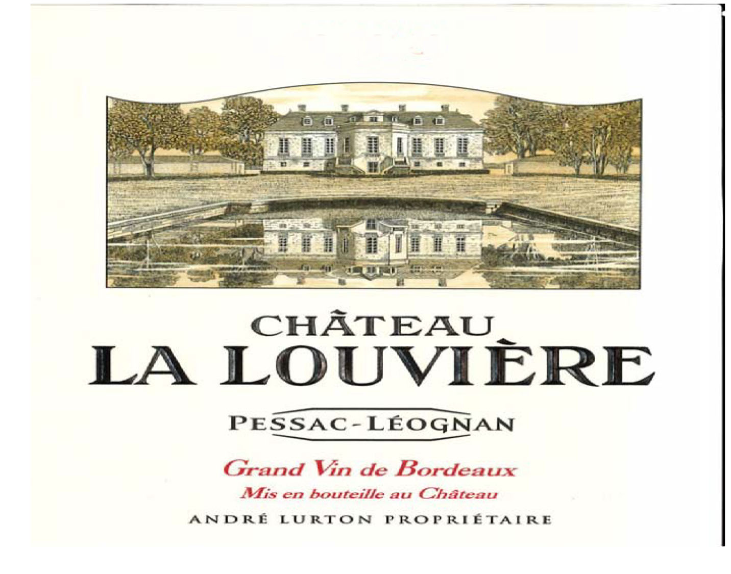 Chateau La Louviere Rouge label
