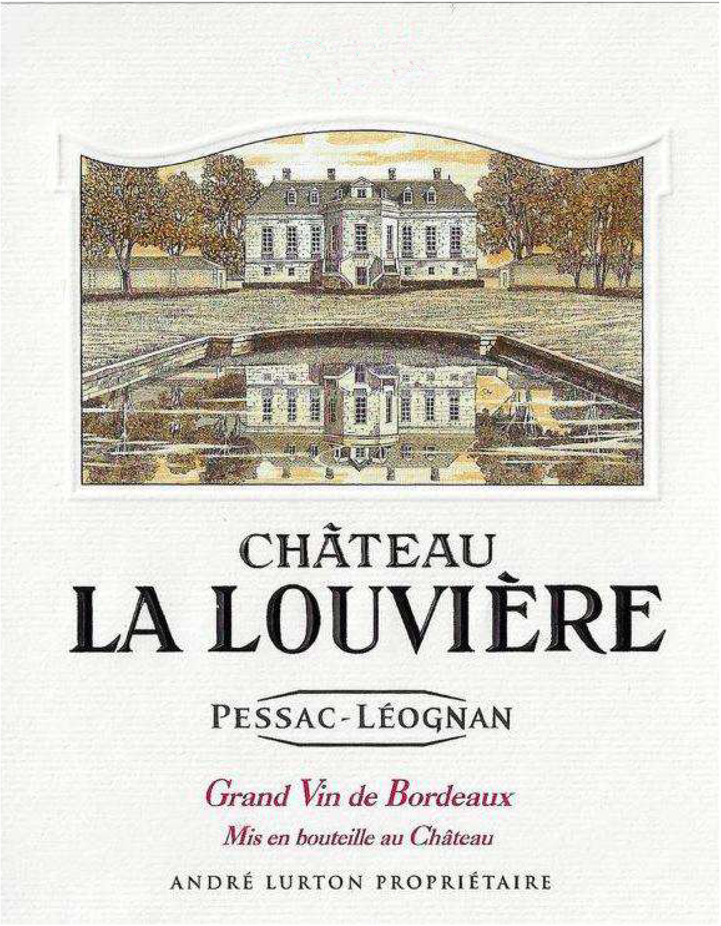 Chateau la Louviere Blanc label