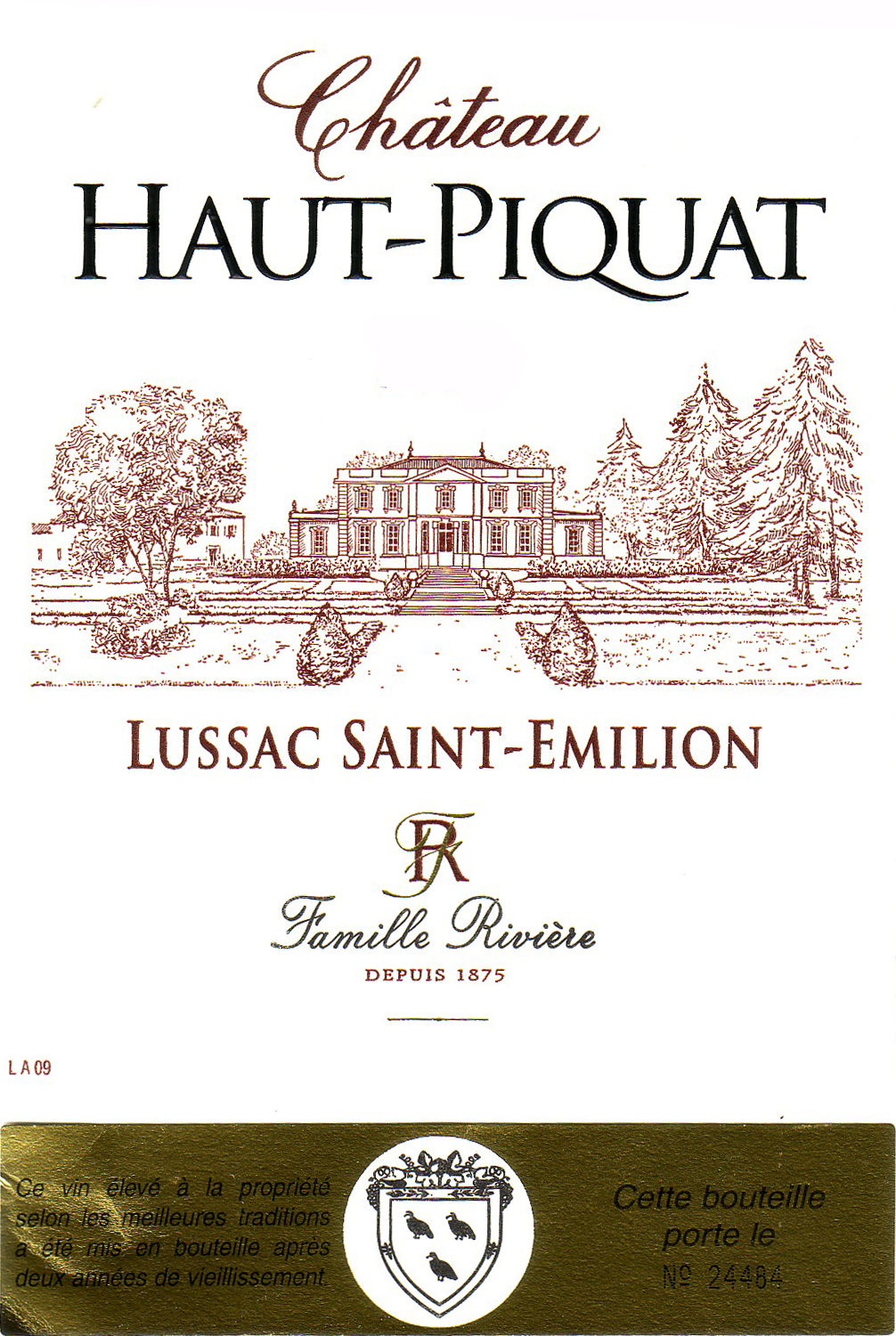 Chateau Haut-Piquat label