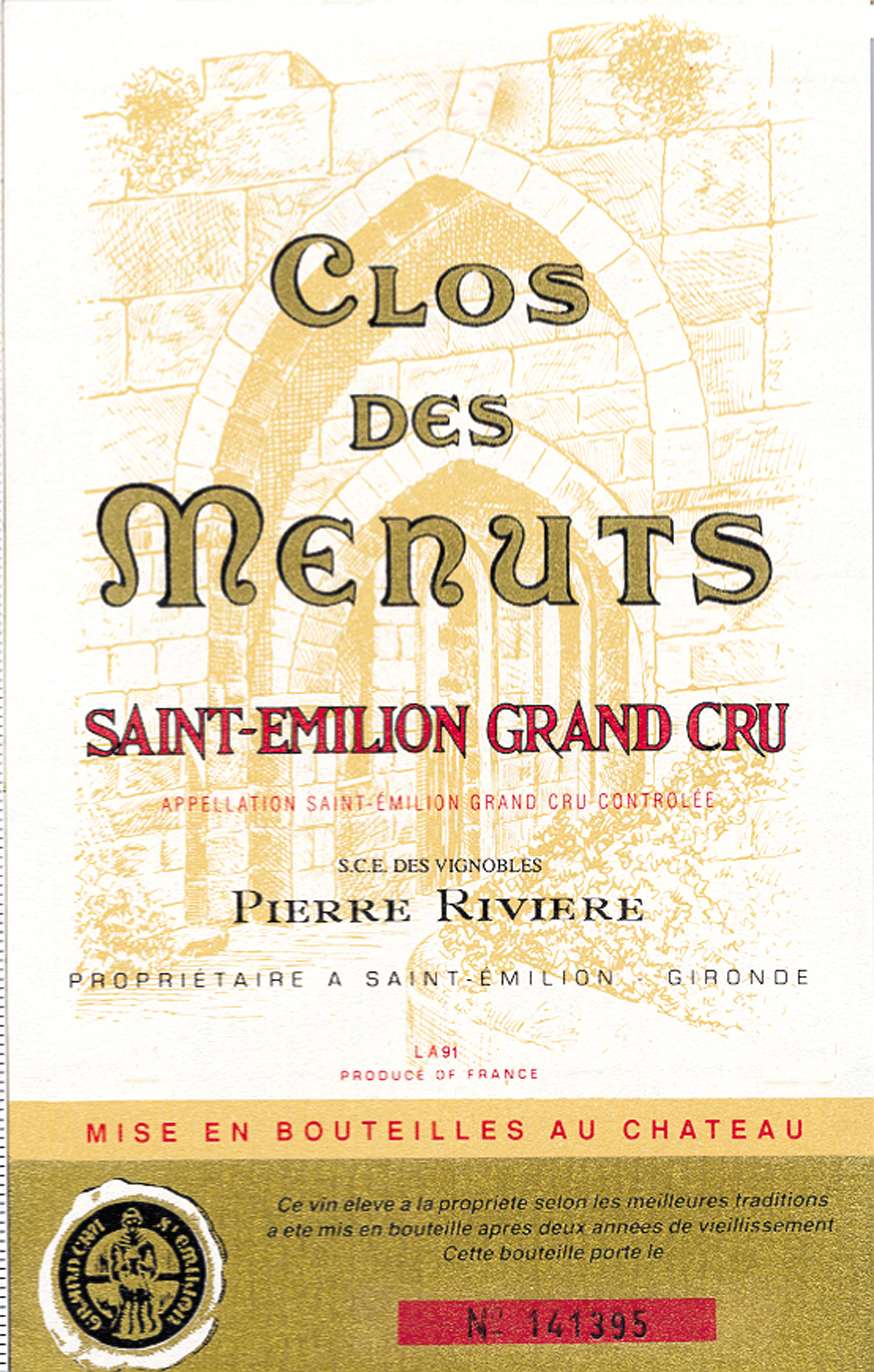 Clos Des Menuts label