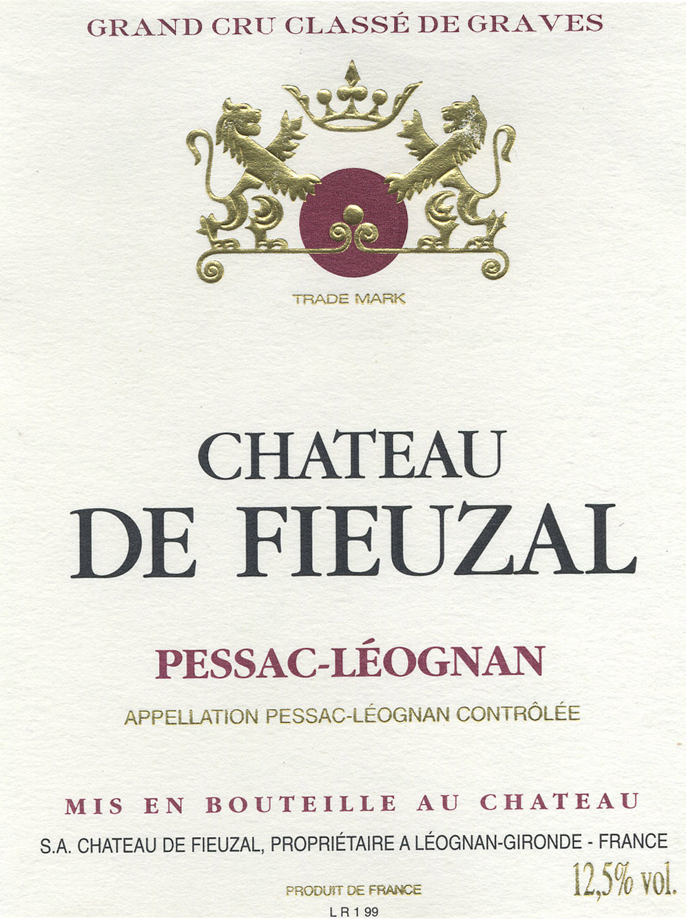 Chateau De Fieuzal label